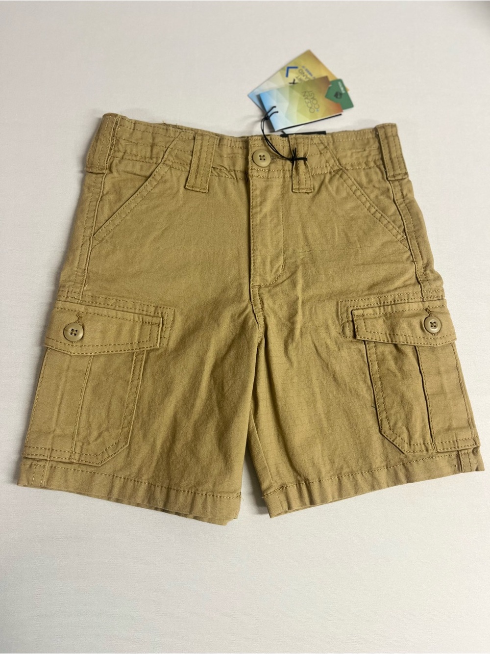 Brand New-Ocean+Coast Dark Tan Cargo Shorts w/ Adjustable Waist